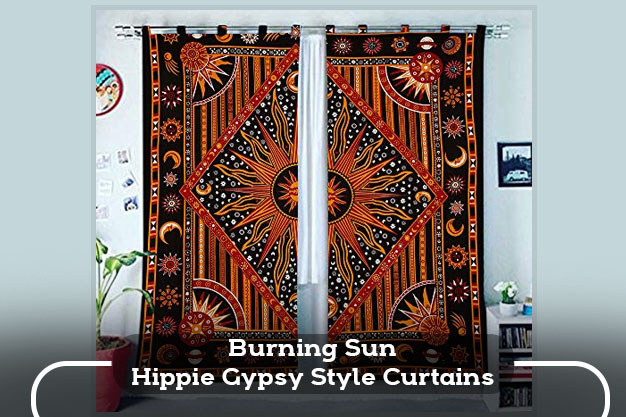 Burning Sun Hippie Gypsy Style Curtains