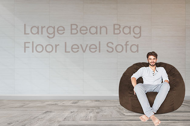 Large Bean Bag Floor Level Sofa