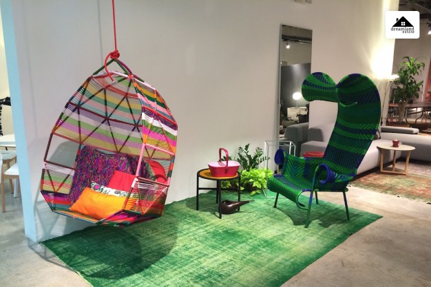 Pop Of Color Hanging Egg Chair