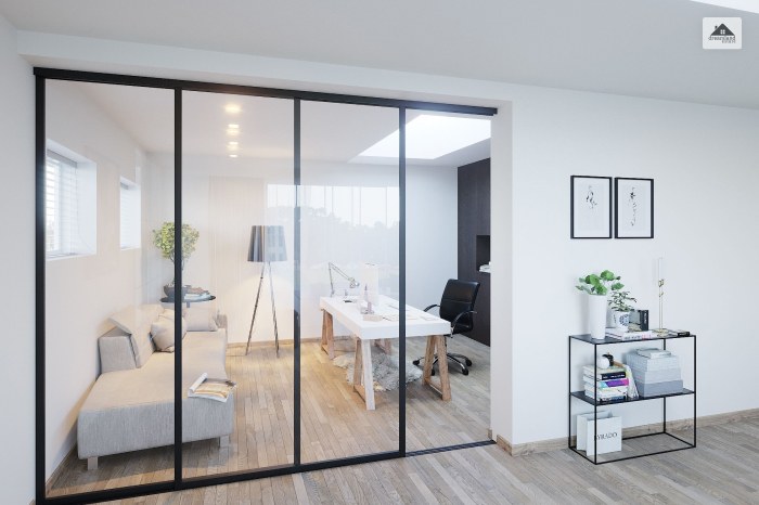 Small Partitioning Glass Door