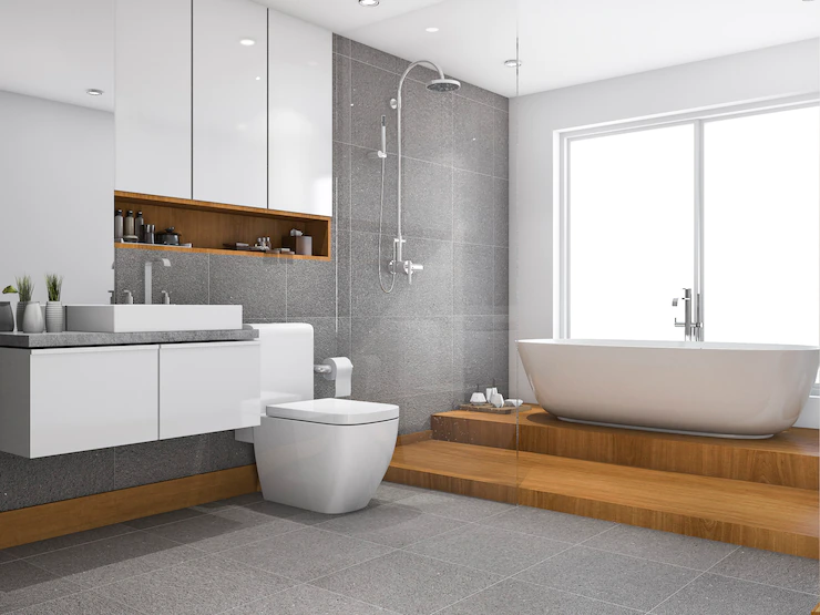 clean bathroom tile stain