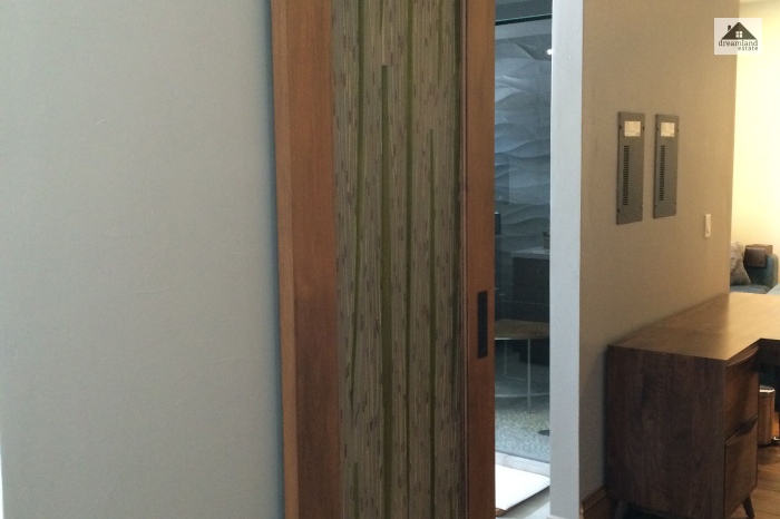 Bamboo Sliding Laundry Room Door