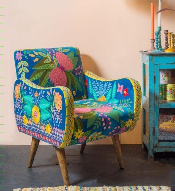 Bohemian Embroidery Statement Chair