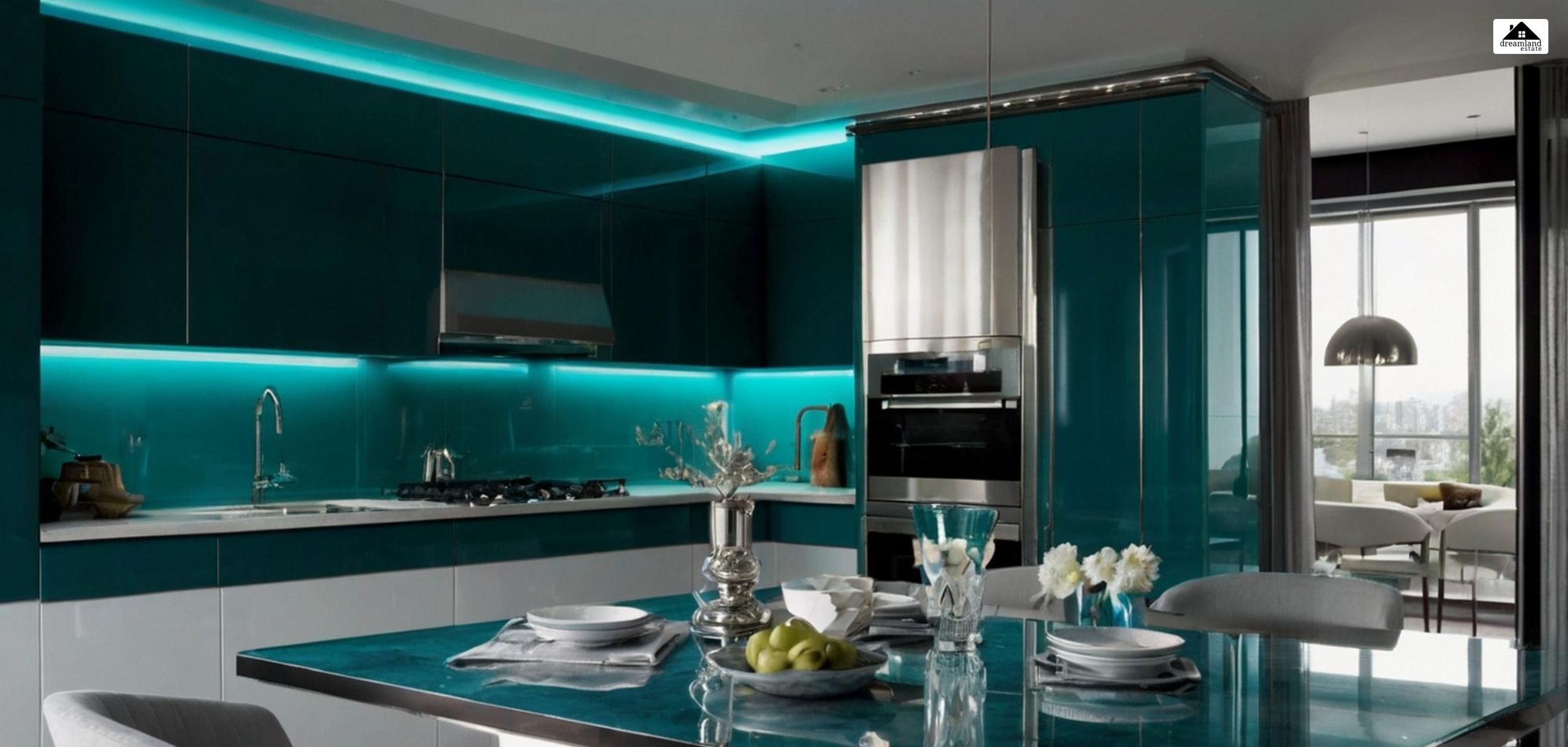 Dark Teal Kitchen Cabinets