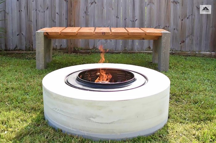 Round Concrete Fire Pit