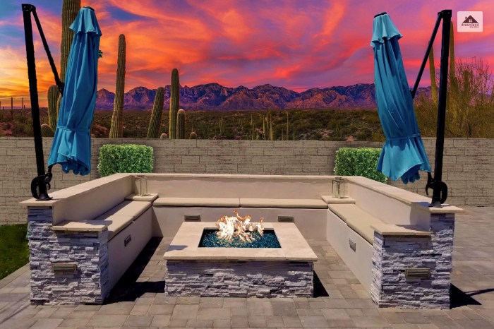 Square Patio With Fire Pit