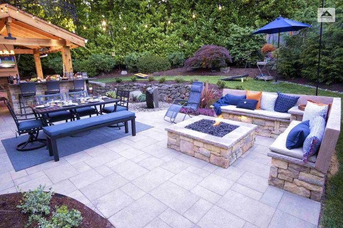 Stone Patio With Fire Pit