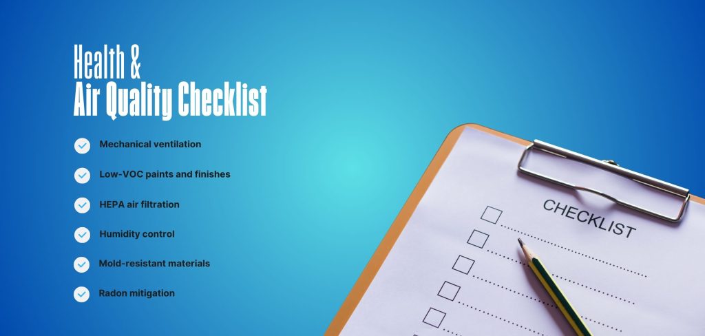 Health And Air Quality Checklist