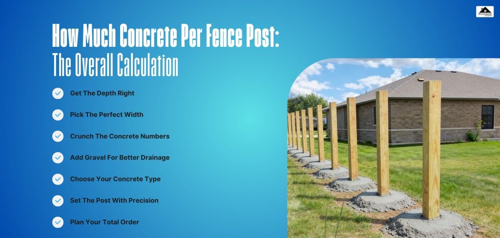 How Much Concrete Per Fence Post The Overall Calculation