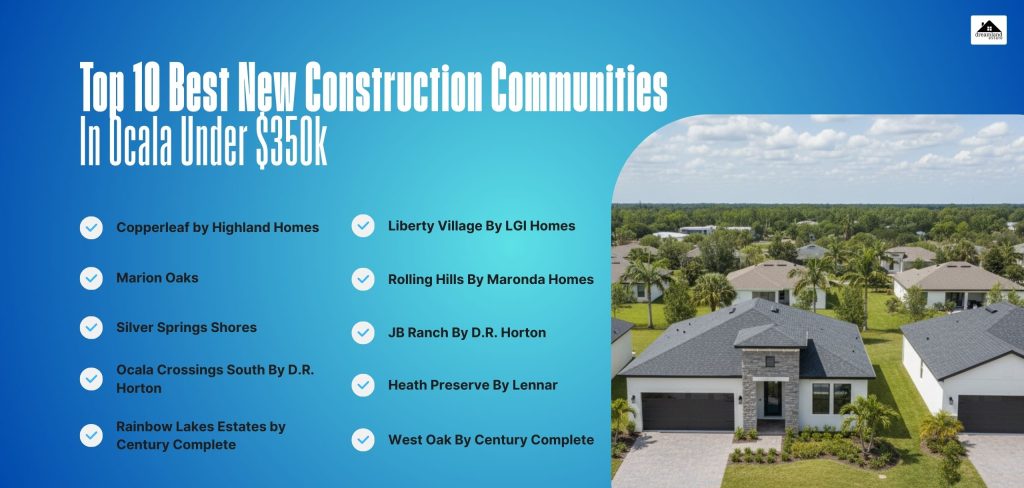 Top 10 Best New Construction Communities In Ocala Under $350k