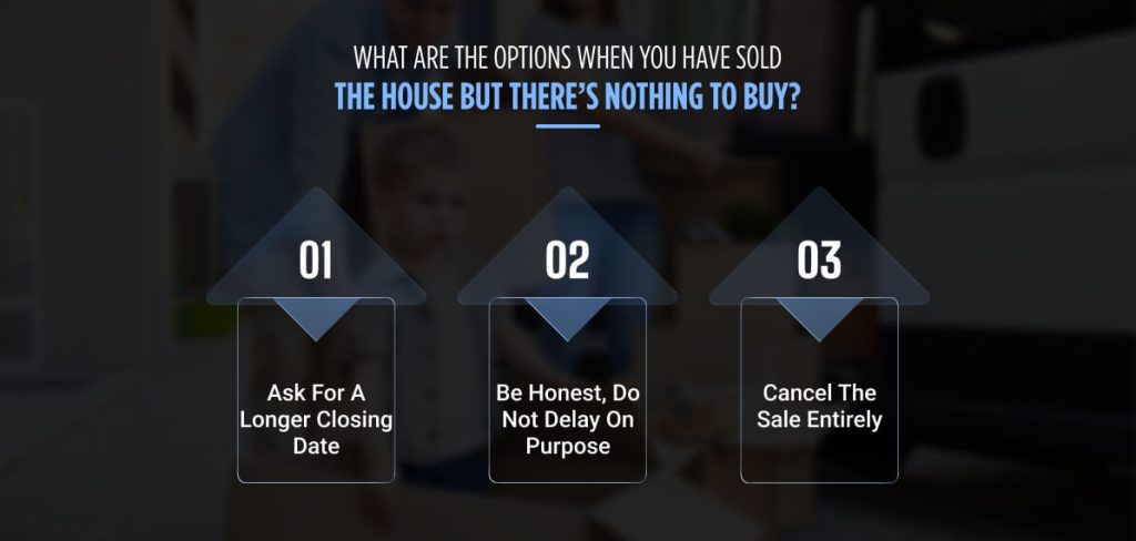 What Are The Options When You Have Sold The House But There’s Nothing To Buy